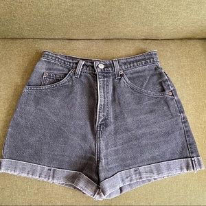 BLACK LEVIS 954 HIGH WAISTED SHORTS